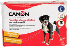 Подгузники для домашних животных CAMON №3, на резинке, 60 – 80 см, 12 шт