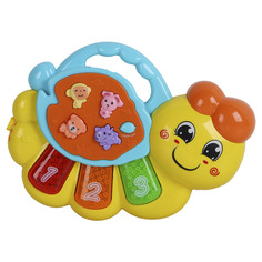 Пианино обучающее Smart Baby Гусеница цвет желтый, 29 звуков, мелодий, стихов JB0333408