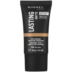 Тональный крем Rimmel LASTING MATTE Full Coverage Mattifying Foundation Тон 200