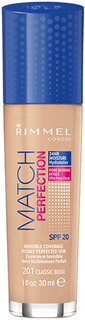 Тональный крем RIMMEL Match Perfection, тон №201, 30 мл.