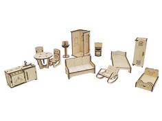 Конструктор Polly Мебель для кукол Ассорти КМ-03