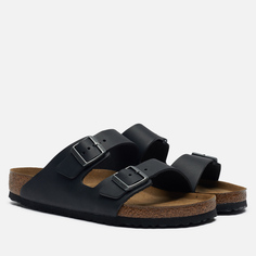 Шлепанцы мужские Birkenstock Arizona Nubuck черные 37 EU