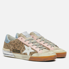 Кеды женские Golden Goose Super-Star Penstar Leopard Print Suede коричневые 37 EU