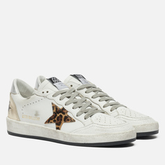 Кеды женские Golden Goose Ball Star Leather/Leo Horsy Star белые 36 EU