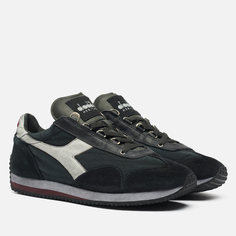 Кроссовки мужские Diadora Heritage Equipe Dirty Stone Wash черные 44.5 EU