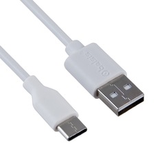 Кабель USB 2.0 А вилка - USB Type C вилка,быстрая зарядка, 1м, 1,8 А, белый, BS3216 Belsis