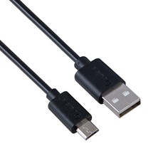 Мультимедийный кабель USB2.0 A вилка - Micro USB вилка, длина 1 м черный BL1098B Belsis