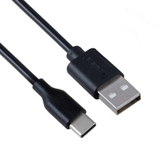 Кабель USB 2.0 А вилка - USB Type C вилка,быстрая зарядка, 1м, 1,8 А, черный, BW1407B Belsis