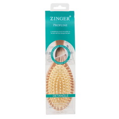 Расческа массажная Zinger, деревянная, с деревянными штифтами, в упаковке