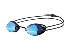 Очки для плавания ARENA Swedix Mirror, ЗЕРК-синие линзы, регулир.перенос., черная опр
