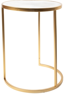 Столик интерьерный с белым мрамором 40x40x50см Glasar 54-095 ГЛАСАР