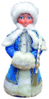 Декоративная кукла "Снегурочка под елку", 35 см, голубая Батик
