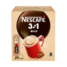 Мягкий кофе NESCAFÉ 3в1 растворимый порционный короб 20 порций по 14.5г Nescafe