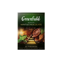 Чай черный в пирамидках Greenfield Mint & Chocolate 20 пакетиков