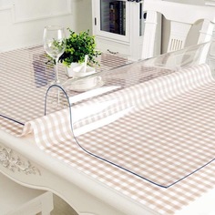Скатерть VIVACASE на стол ПВХ, квадрат, гибкое стекло, 70x700*1(VHM-COT70x7001-inv)