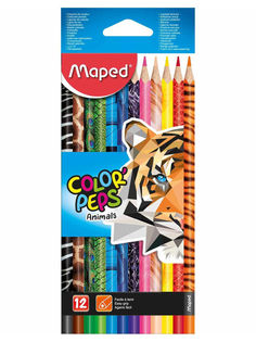 Цветные карандаши Maped Color Peps Animals 12 цветов