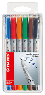 Набор маркеров STABILO OHPen universal Non-Permanent Medium 853/6 6 шт