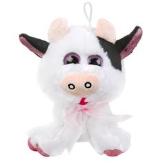 Игрушка мягкая корова с бантиком, 18см, без чипа, в пак МУЛЬТИ-ПУЛЬТИ