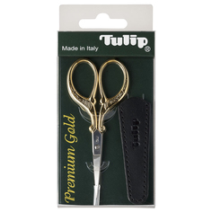 Ножницы для рукоделия и творчества Tulip Premium Gold, 13.7см, Япония, арт.TIG-001