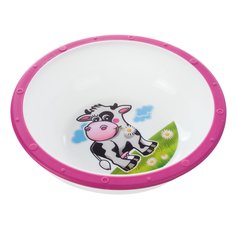 Миска пластиковая Canpol Babies Little cow розовая коровка