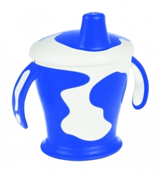 Поильник-непроливайка Canpol Babies с ручками Little cow 250 мл синий