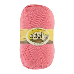 Пряжа Adelia Rachel, 90% шерсть, 10% полиэстер, 5*100 г, 400 м+-15 м, №25, розовый