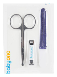 Детский маникюрный набор Babyono Пилочка, ножницы, щипчики