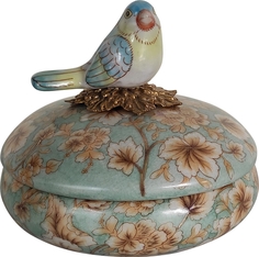 Шкатулка с птичкой 11x11x10см Glasar 31G2470/B160EC/HLG1935 ГЛАСАР