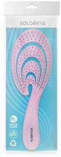 Гибкая био-расческа для волос Solomeya, "Розовая волна"