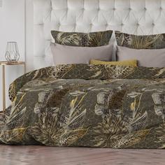 Постельное Белье из сатина Унисон (50х70) Malindi семейный рис. 24289-1/15860-58 Тейковский ХБК