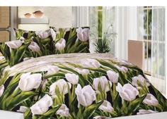 Покрывало Diva Afrodita Premium с вышивкой из сатина; 104-Свежесть; Размер: Евро