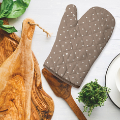 Прихватка-рукавица рогожка 18х28 Унисон рис 33002-1 Love Тейковский ХБК