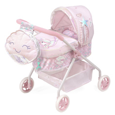 Коляска для кукол DeCuevas Toys люлька с сумкой, 56 см., серия Фантазия океана 86041