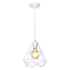 Люстра лофт подвесная 1*60Вт E27 IMEX MD.1706-1-P WH