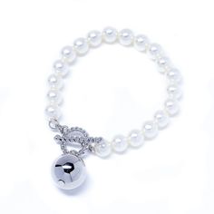 Браслет из бижутерного сплава с жемчугом р.20,5 Moon Paris MRQ-21.06-028