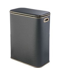 Корзина для белья Geralis PBG-Bb PUNTO черная, черный каркас. кант золото, стандартная