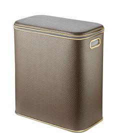 Корзина для белья Geralis RBG-M Ромб темная, кант золото, малая