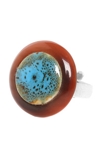 Кольцо женское Nature Bijoux NB20.1-19-23782 коричневое/зеленое