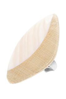 Кольцо женское Nature Bijoux NB20.1-19-23620 бежевое/серебристое