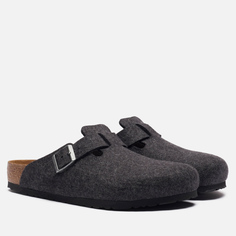 Шлепанцы мужские Birkenstock Boston Wool серые 45 EU