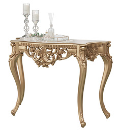 Консоль Мэри-Мебель КН-01, цвет золото, 122х48х82 см.