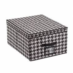 Короб для хранения "Пепита", 500x400x250, черно-белый, HANDY HOME 12497