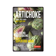 Маска для лица тканевая Dermal Its Real Superfood Mask ARTICHOKE 25 г