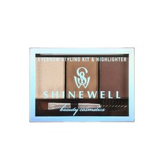 Набор для бровей Shinewell Eyebrow Styling Kit & Highlighter т 02