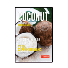 Маска для лица тканевая Dermal Its Real Superfood Mask COCONUT 25 г