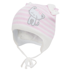 Шапка детская Чудо-кроха цв.белый/сиреневый ,р.36