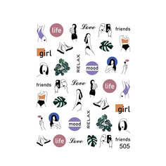 Наклейки для ногтей Krimle Слайдер-дизайн 505