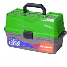 Ящик для снастей Nisus Tackle Box трехполочный зеленый N-TB-3-G ТОНАР