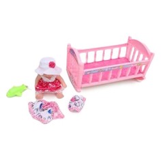 Пупс Shantou Gepai 1949701 с кроваткой