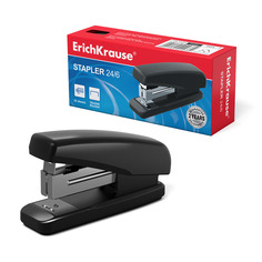 Степлер №24/6 ErichKrause® Classic до 25 л черный в коробке по 1 шт